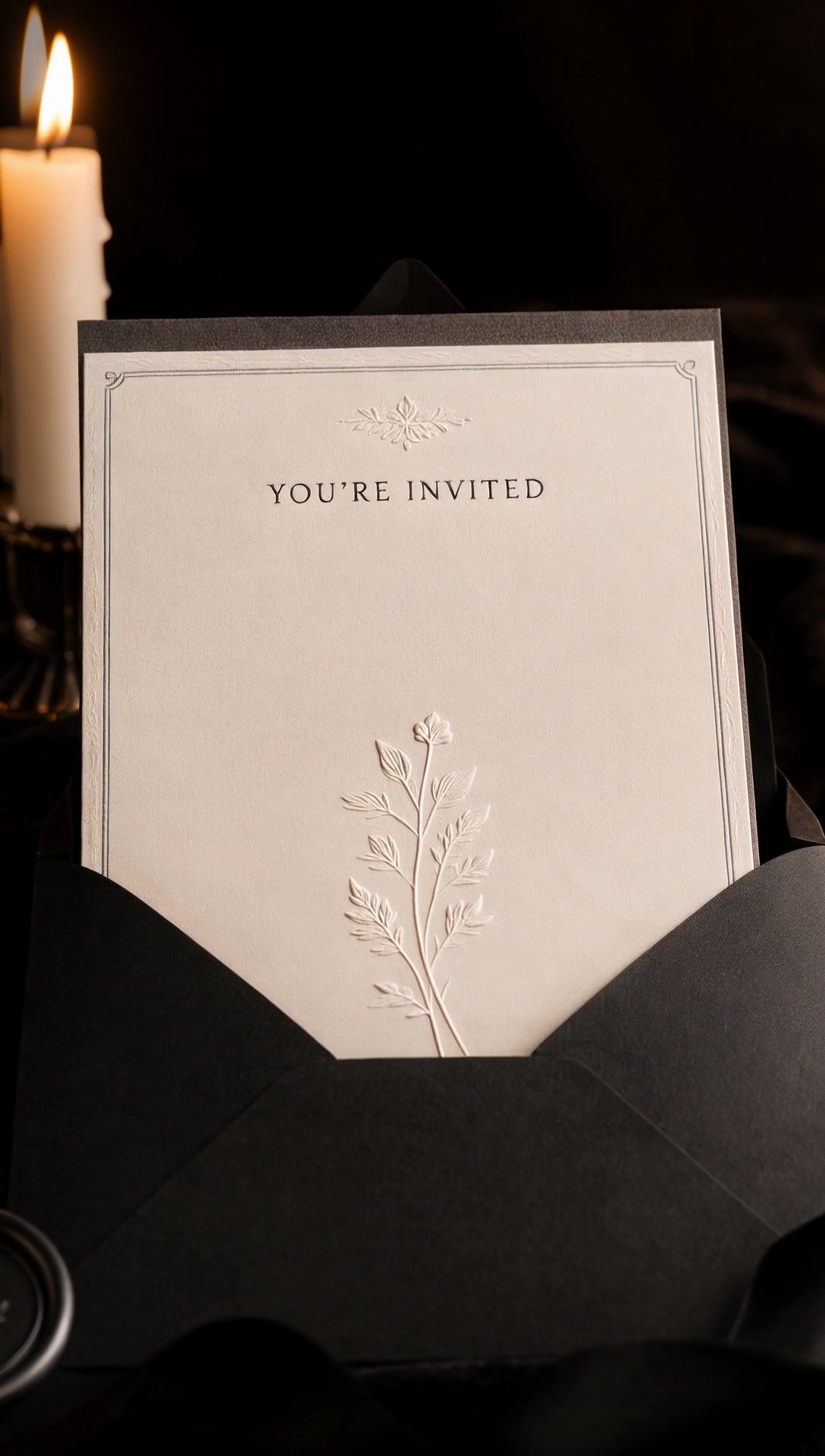 Luxury wedding invitation style