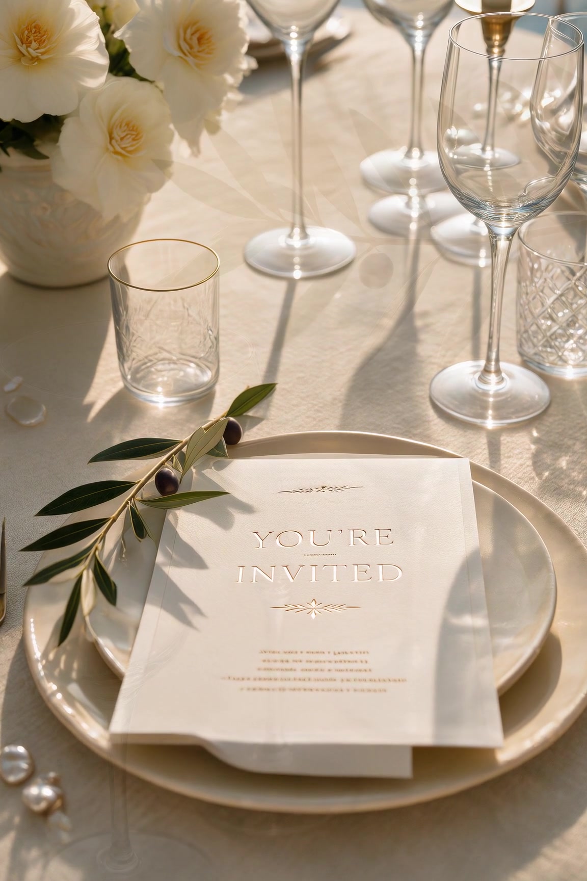Destination wedding invitation template